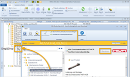 Integration von Ausschreibungstexten in ORCA AVA Die Datenübernahme erfolgt ganz einfach per Drag & Drop.