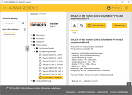 Screenshot AUSSCHREIBEN.DE geöffnet über Software Fakt für Bauhandwerker