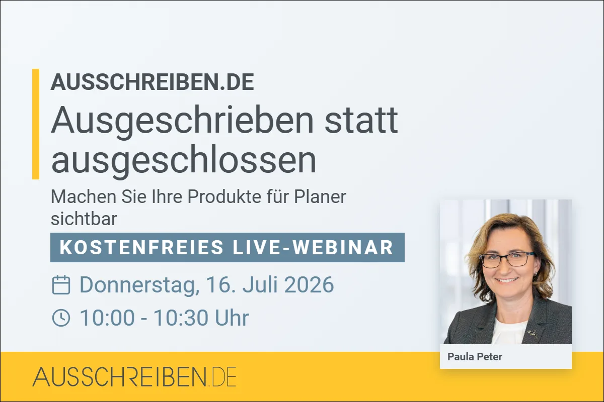 Webinar von AUSSCHREIBEN.DE - Ausgeschrieben statt ausgeschlossen inkl. Easy Start